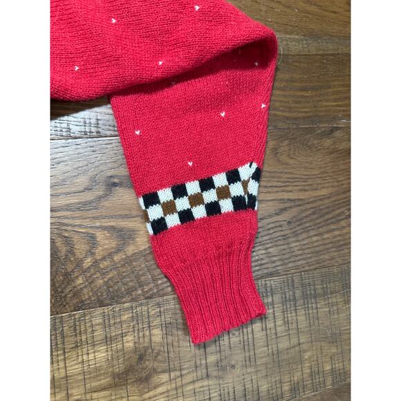 Vintage 1980s Miller’s Sportific Wool Sweater – Red Dog Leash Print - Picture 8 of 9